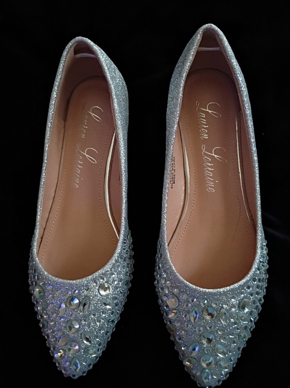 Lauren Lorraine Flats With Crystal Embellishments Size 7.5